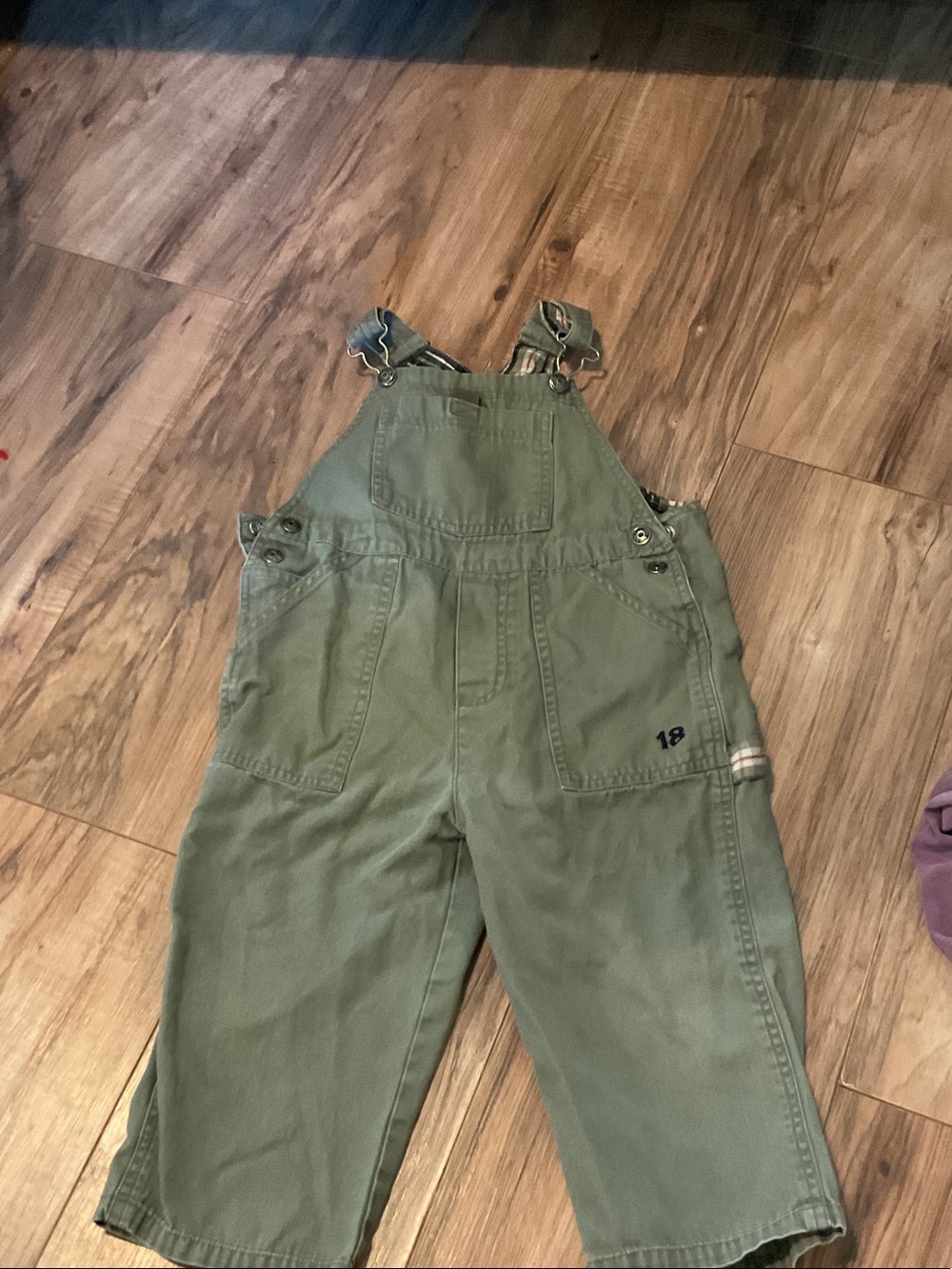 The Children's Place Olive Green Cargo Overalls